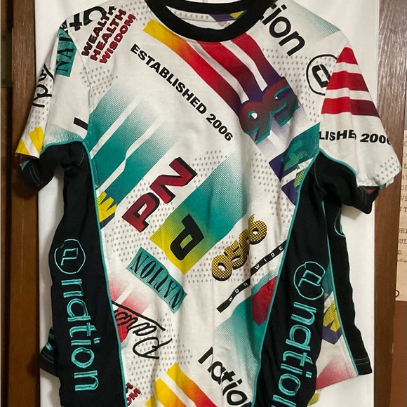 Parish Nation Health Wealth Wisdom men’s graphic tee and short set men’s size m. - Picture 3 of 6